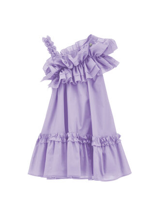 One-shoulder muslin dress