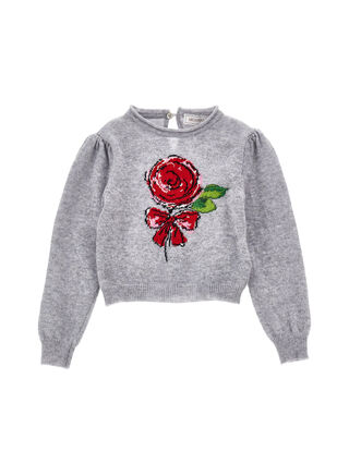 Supersoft pullover with rose