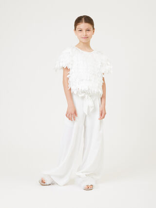 Elegant satin trousers