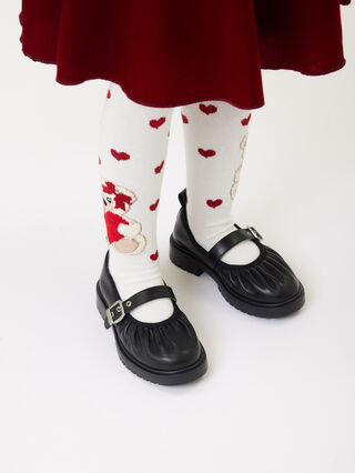 Теплые колготки из хлопкового жаккарда