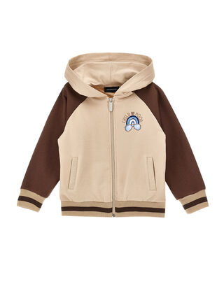 Sudadera con capucha con estampado de arcoíris