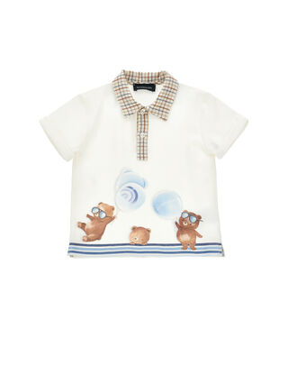 Polo with teddy bears and collar