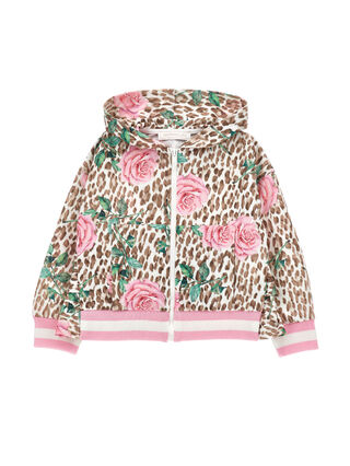 Пятнистая толстовка с розами
