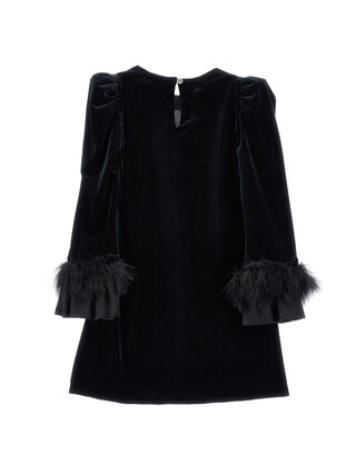 Платье в стиле бон-тон из велюра