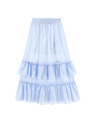 Gonna bacchettina rouche