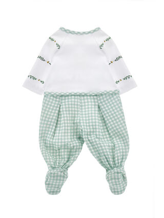 Vichy cotton romper