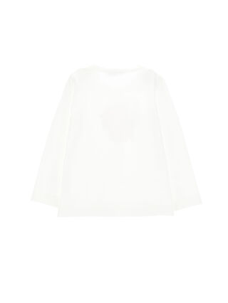 Long-sleeved bouquet print jersey T-shirt