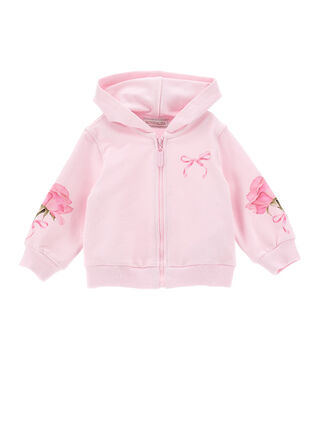 Open hoodie with roses