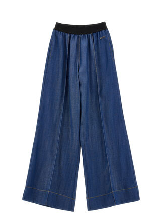 Flowing denim trousers