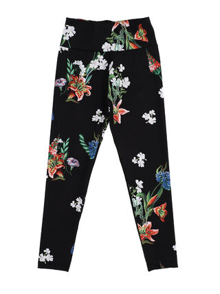 Practical jersey leggings with flowers