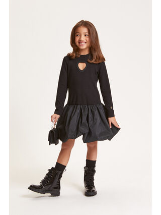 Balloon dress with heart detail