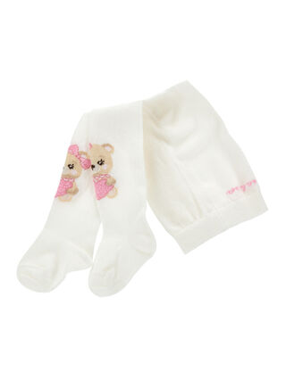 Warm cotton jacquard tights