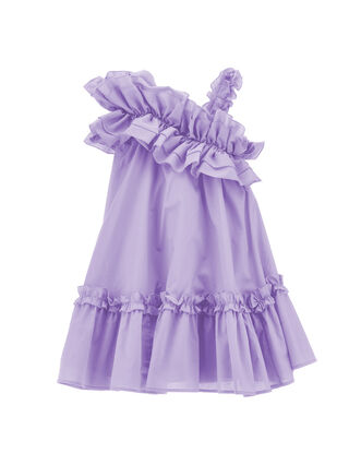 One-shoulder muslin dress