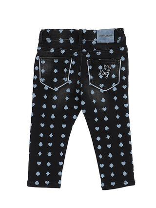 Denim-effect sweatpants