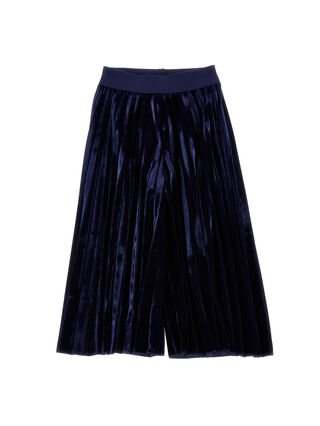 Pleated velvet trousers