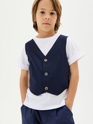 Jersey T-shirt with vest