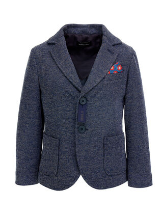 Knitted jacket with pocket square