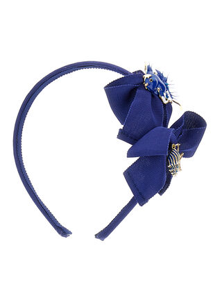 Cerchietto grosgrain e charms