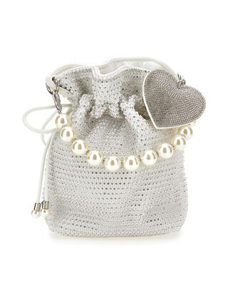 Rhinestone mesh bag