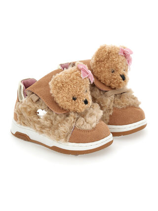 Scarpe tennis peluche con orsetto