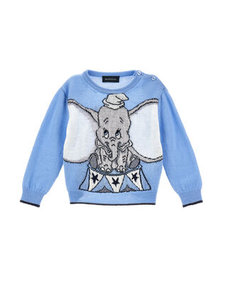 Мериносовый джемпер с интарсией «Дамбо»