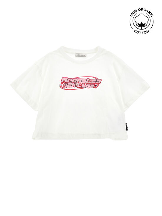 Cropped organic cotton t-shirt