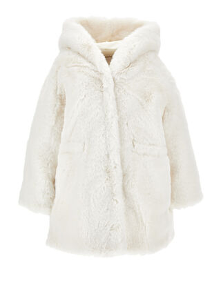 Hooded plush coat