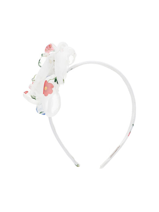 Cerchietto organza stampa botanica