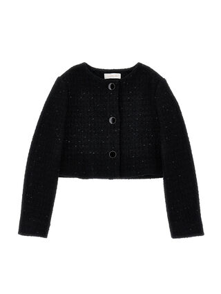 Bouclé jacket with sequins