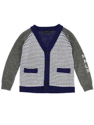 Knitted embossed-effect cardigan