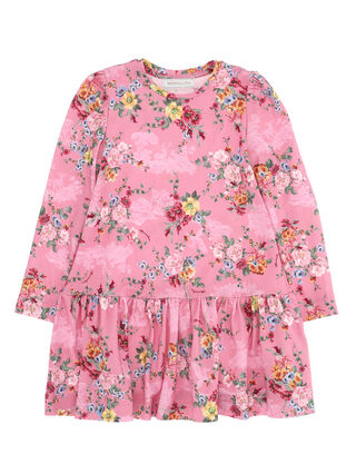 Abito jersey fiori vita bassa