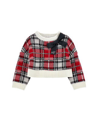 Tartan wool blend sweater
