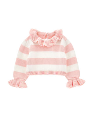 Wool pullover with collar