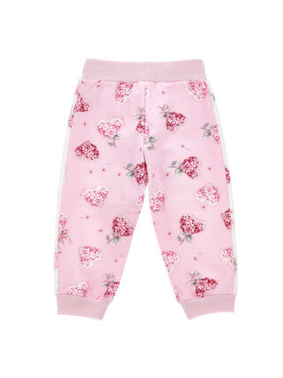 Fleece joggers flower printed