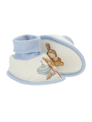 Interlock cotton foot covers w/ teddy bear