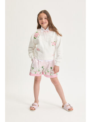 Flower Bustier Sweatshirt