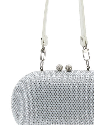 Овальная сумка пошет со стразами