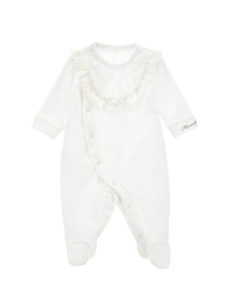 Jumpsuit with lace plastron