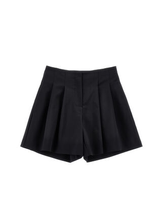 Шорты со складками и поясом-бантом