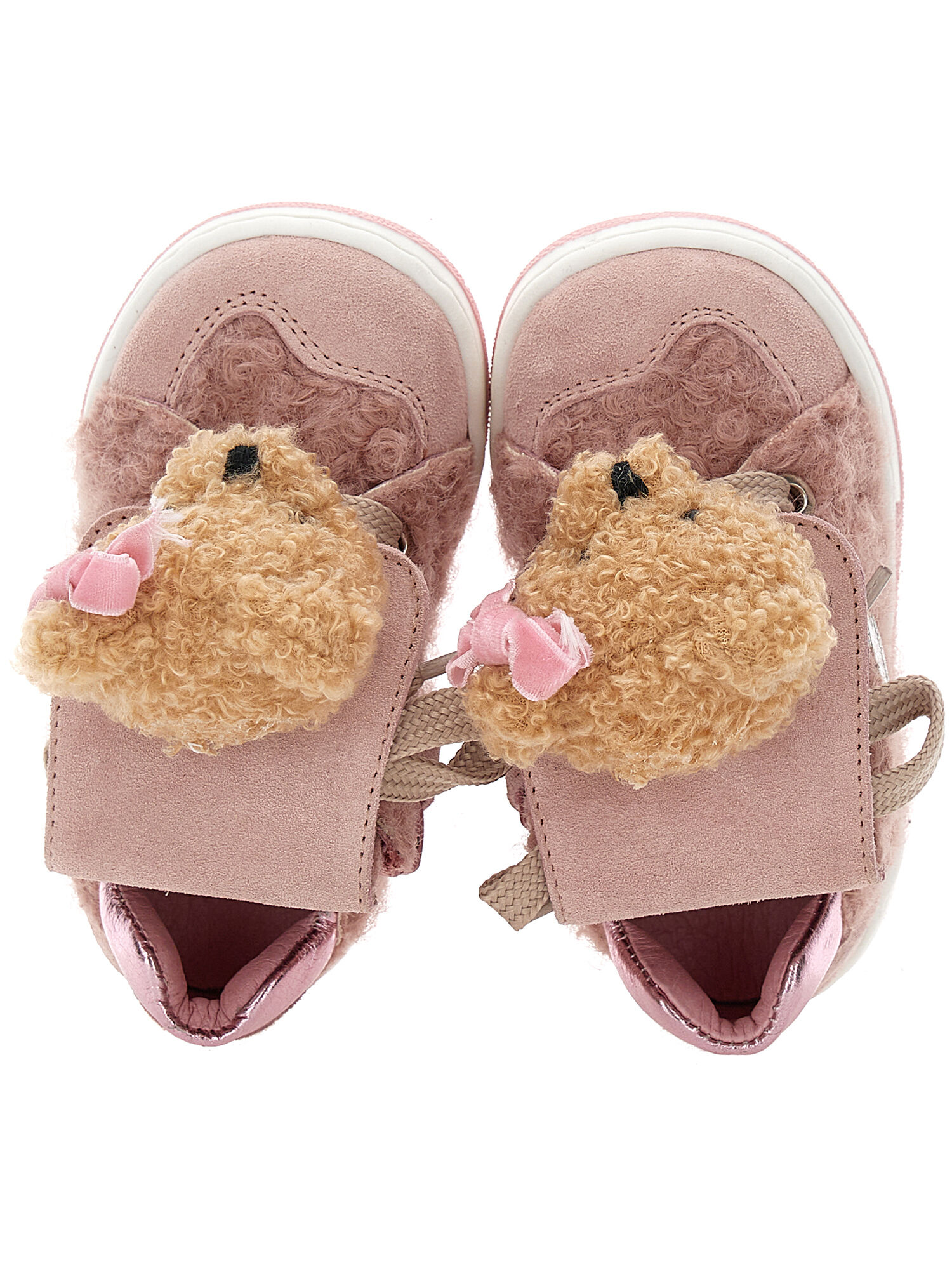 Plush tennis shoes with teddy bear girl | Monnalisa United
