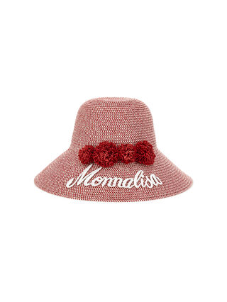 Соломенная шляпа с помпоном