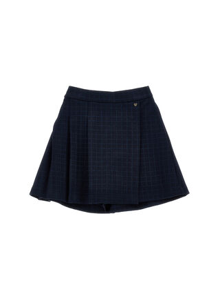 Glitter check Milano stitch skirt