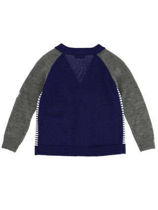 Knitted embossed-effect cardigan