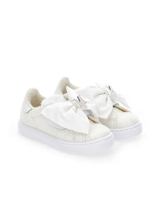 Glitter sneakers with bow