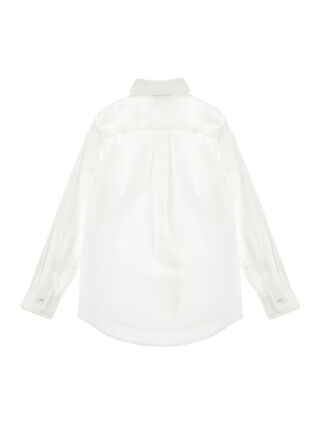 Poplin shirt with breast pocket