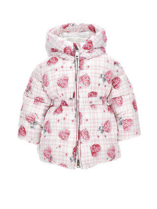 Technical fabric padded coat