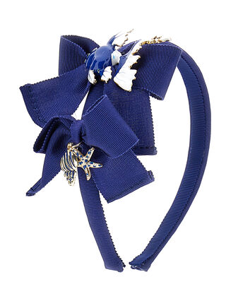 Cerchietto grosgrain e charms