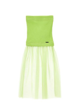 Gonna viscosa e tulle