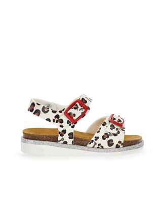 Sandales à imprimé animalier