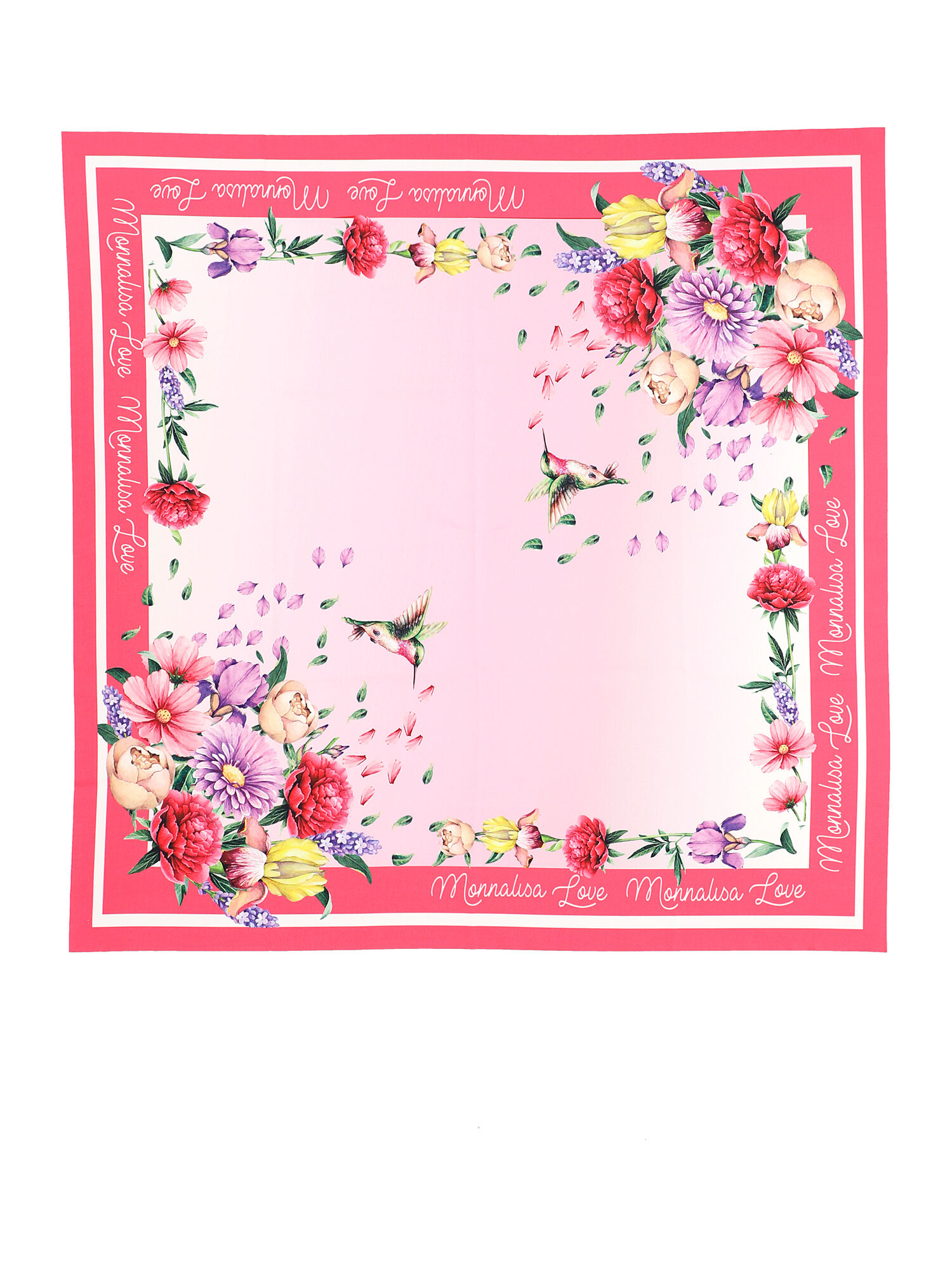 Floral satin scarf clearance